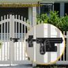 Heavy-Duty Black Stainless Steel Security Door Lock With Keyhole For Wooden Fences Barns And Sheds Fence Locking Hardware