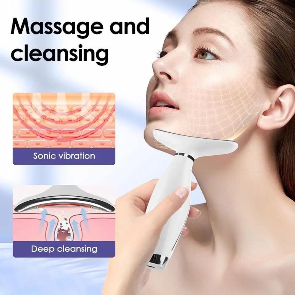 LED Photon 7 Colors Neck Beauty Instrument Electric Skin Care Tool Neck Care Massager Tool  Women