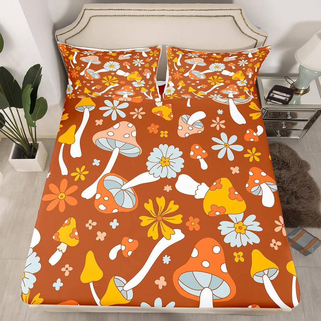 Striped Pattern Bed Hat Three-Piece Digital Printing Bedding Bed Hat Three-Piece Set Children And Adults