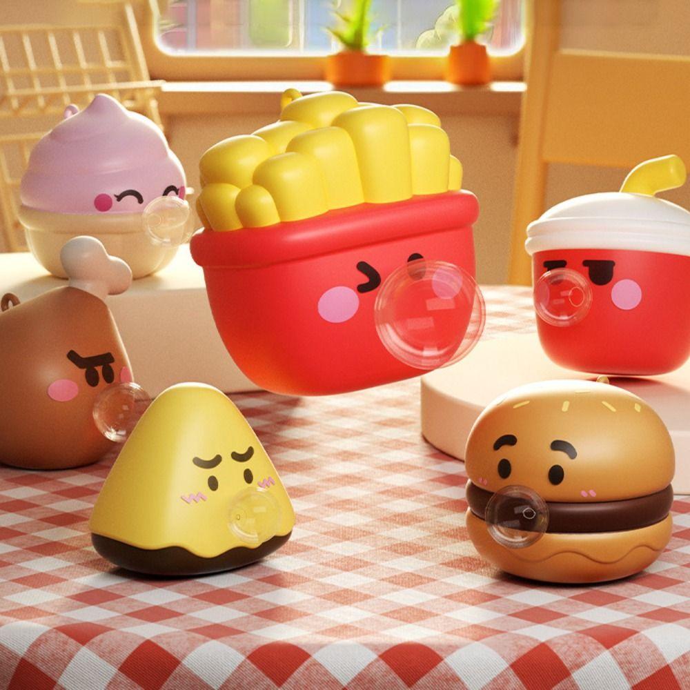 Silicone Pop Bubble Squeeze French Fries Hamburger Quick Rebound Stress-relieving Relaxation Relieve Anxiety Spit Bubbles