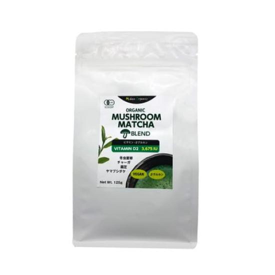 Organic Matcha Mushroom Blend 125g [Matcha Blend with Mushrooms] CordycepsYerinaceusChagaReishi