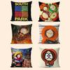 S-South P-Park Pillow Gifts Home Office Furnishings Bedroom Sofa Car Cushion Cover Case 45x45cm