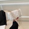 Diamond Chain Small Bag Trendy and Fashionable Texture Bag for Women Ins Niche Solid Color Crossbody Bag