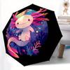 1pc Axolotl Marine Giant Salamander Auto Open/Close Cute Umbrella - Compact Travel Umbrella, 8-Rib Heavy-Duty Construction, Ideal Gift, Outd
