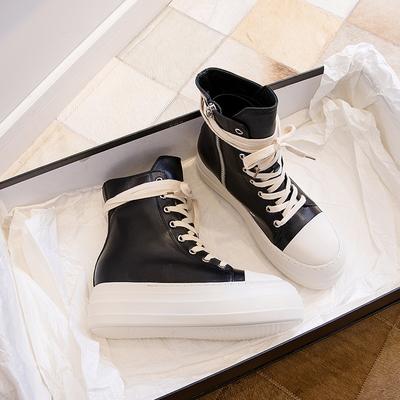 Maogu Damen Schwarze Schuhe auf Plateau Luxus Frühling 2024 Sneaker Damen Stiefeletten Damen Vulkanisierte Canvas Sportschuh