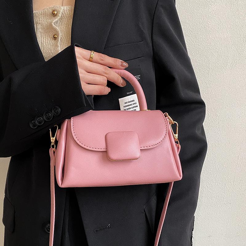 

Модная сумка на одно плечо для женщин, новая универсальная сумка из искусственной кожи в стиле ретро карамельного цвета, простая сумка через плечо для поездок на работу Mini(Max Length<20cm)