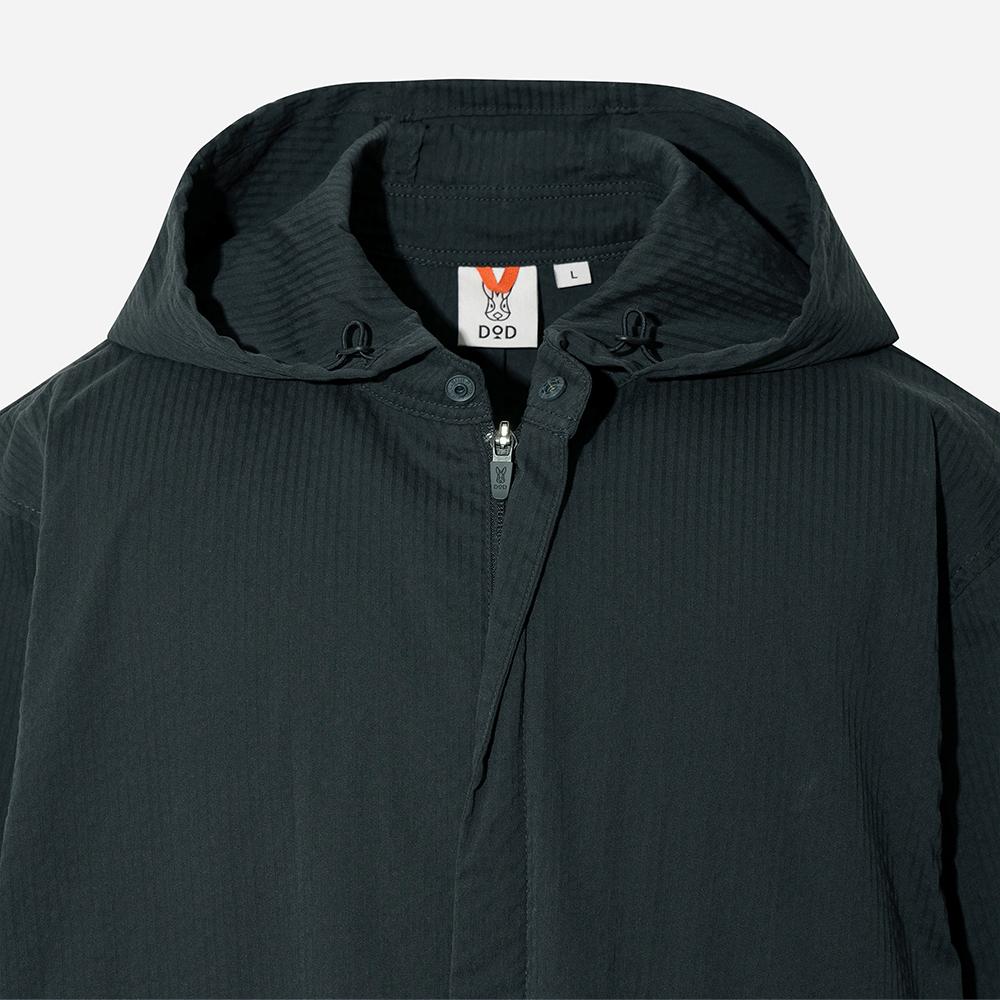 Dod All Day Seersker Hooded Jacket (Charcoal)