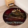 Custom Name Total War Warhammer Printed Round Rug Carpet Chair Rug Area Rug Entryway Doormats,for Office Chair Living Room Bedroom Kitchen Room.