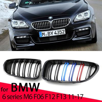 Grilles de pare-chocs avant de voiture, grilles de course pour BMW série 6 F06 F12 F13 2012-2017, grille de remplacement à double lamelles