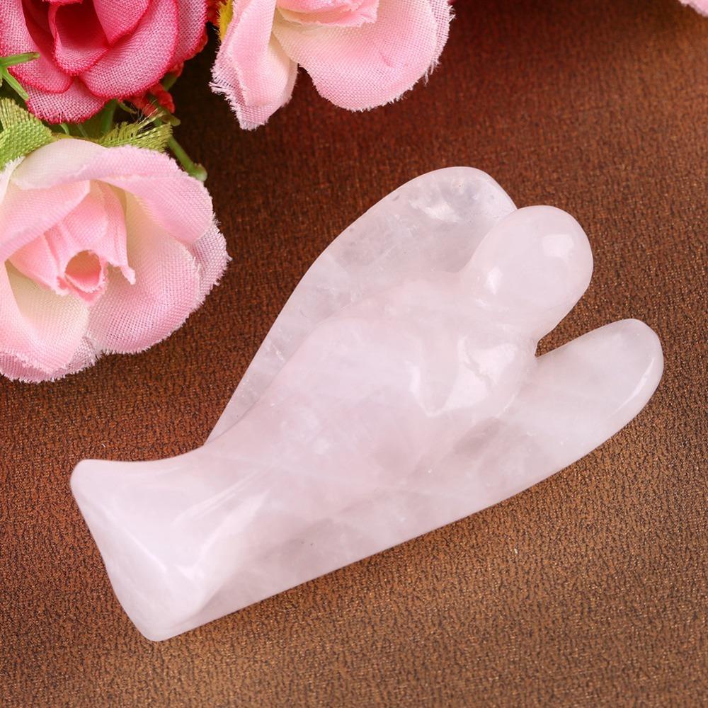 Różowy Kwarc Różowy Anioł Ręcznie Rzeźbiony Ręcznie Rzeźbione Figurki Aniołów Figurka Anioła Dekoracja Dla Kobiet