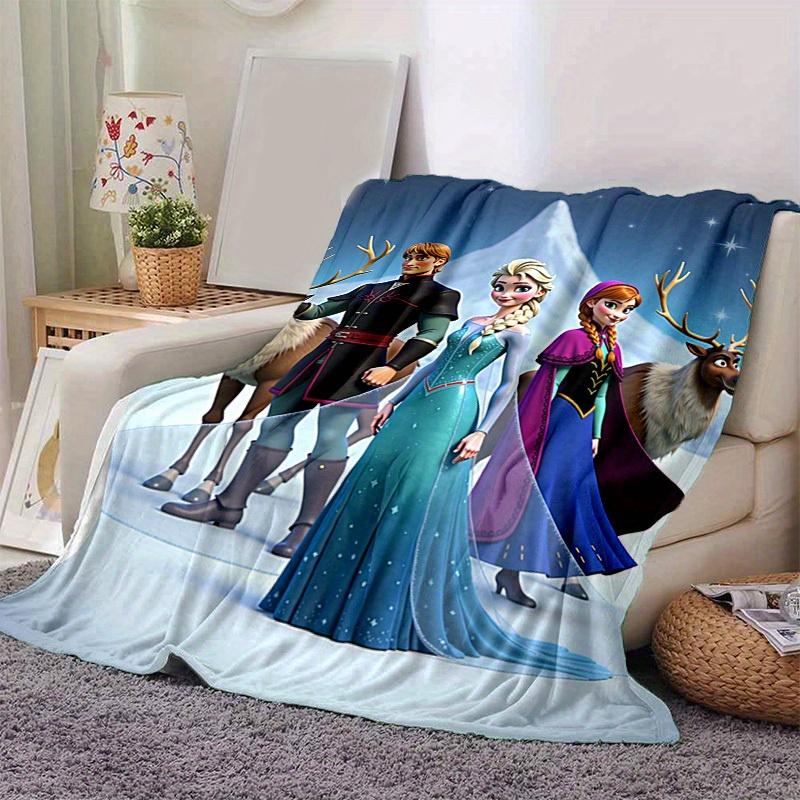 1pc, Cartoon Frozen Theme Blanket, Seasonal Decorative Throw for Home Use, Soft Flannel Throw Blanket, Versatile & Cozy for Bedroom, Perfect 100x150cm