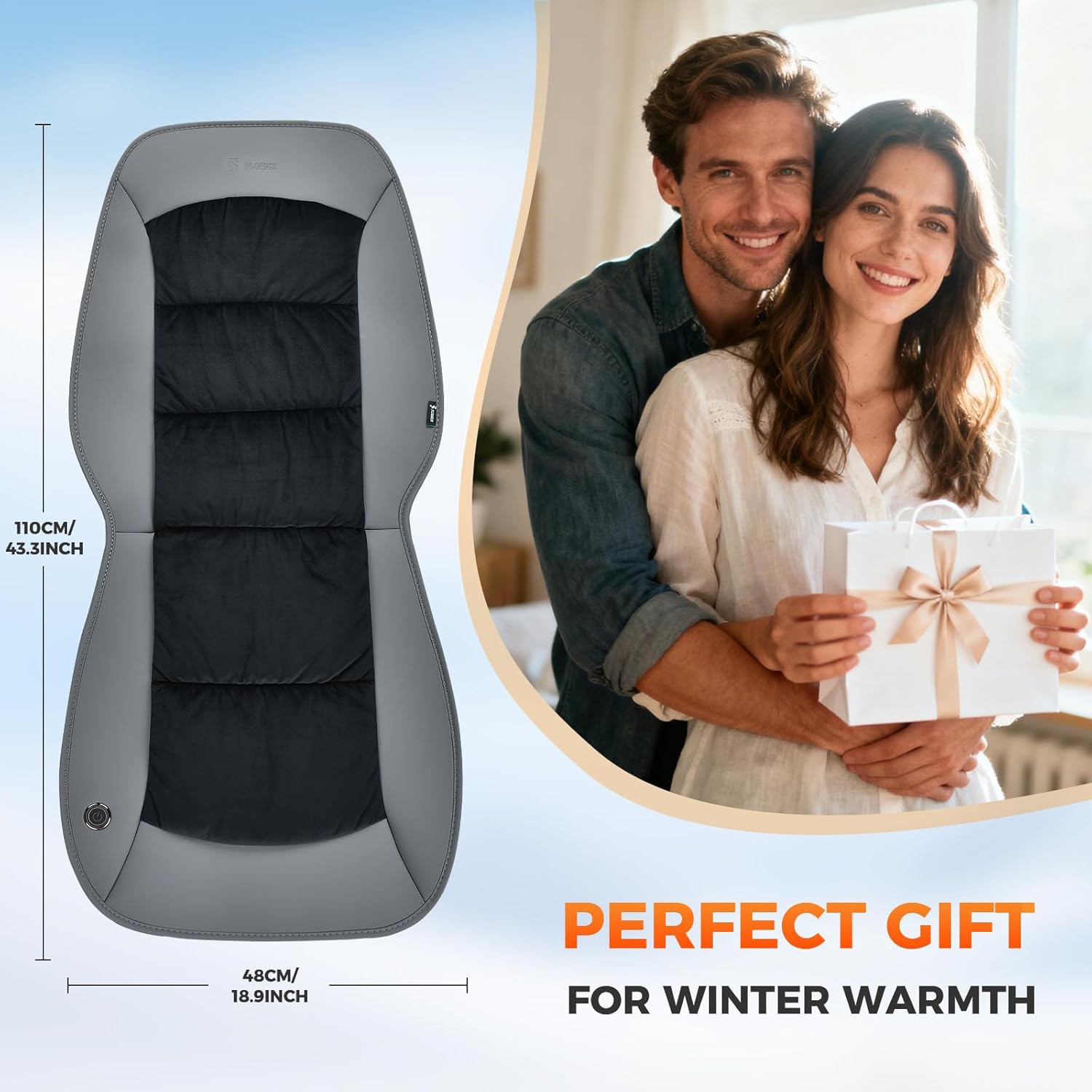 

Winter Car Seat Cushion, Furry Front Seat Protector, Universal Fit for Car SUV Truck Van, Gray, 1PCS United States