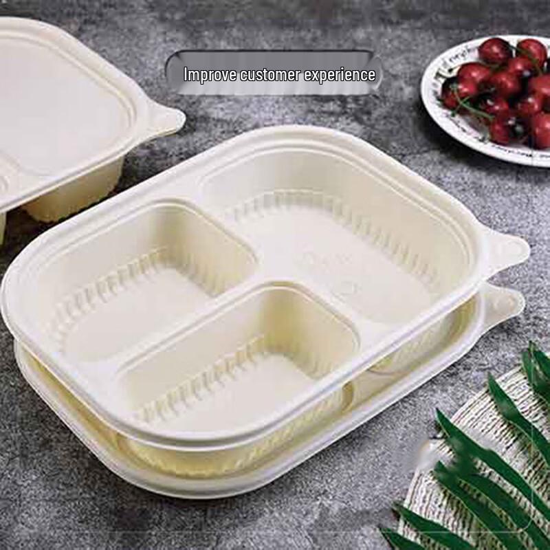 Degradable Corn Starch Disposable 5-Compartment Lunch Boxes