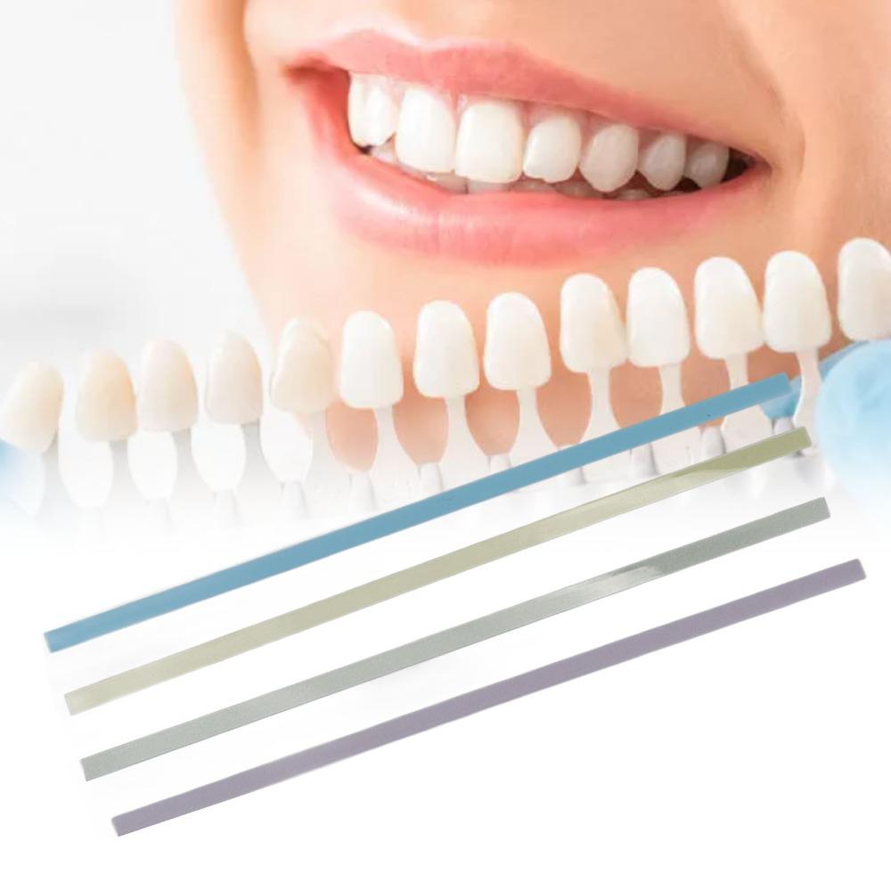 60PCS Plastic Dental Sandpaper Strips Portable Tooth Sanding Strips For Tooth Polishing