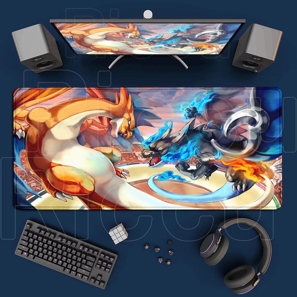 New Cool Wallpaper P-Pokemons Charizard Mouse Pad Anime Gaming Accessories Large Carpet PC Computer XXL Laptop Keyboard Desk Mat