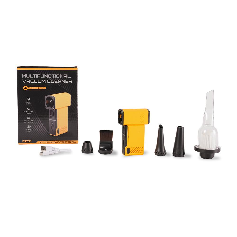 

Rechargeable Air Blower With 4 Nozzles 880000RPM Turbo Fan Blower Brushless Handheld Turbo Jet Fan Air Compressor Dust Cleaning жёлтый