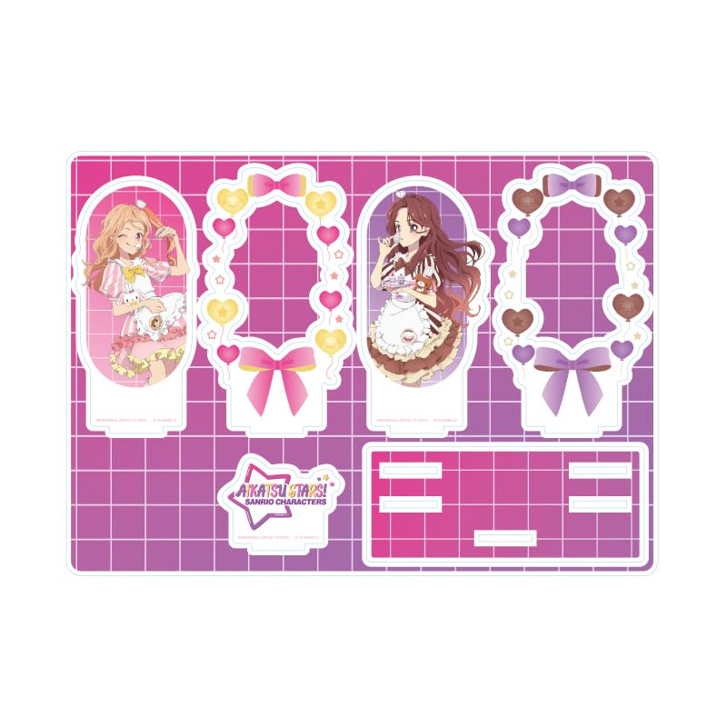 Aikatsu x Sanrio Characters 03 C Illustration Premium Acrylic Diorama Plate Stars! ver. [Collaboration [Life-Size]]