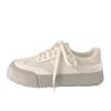 Dexun breathable board shoes women's round head 2024 spring and autumn new niche Korean version low-top canvas shoes platform white shoes