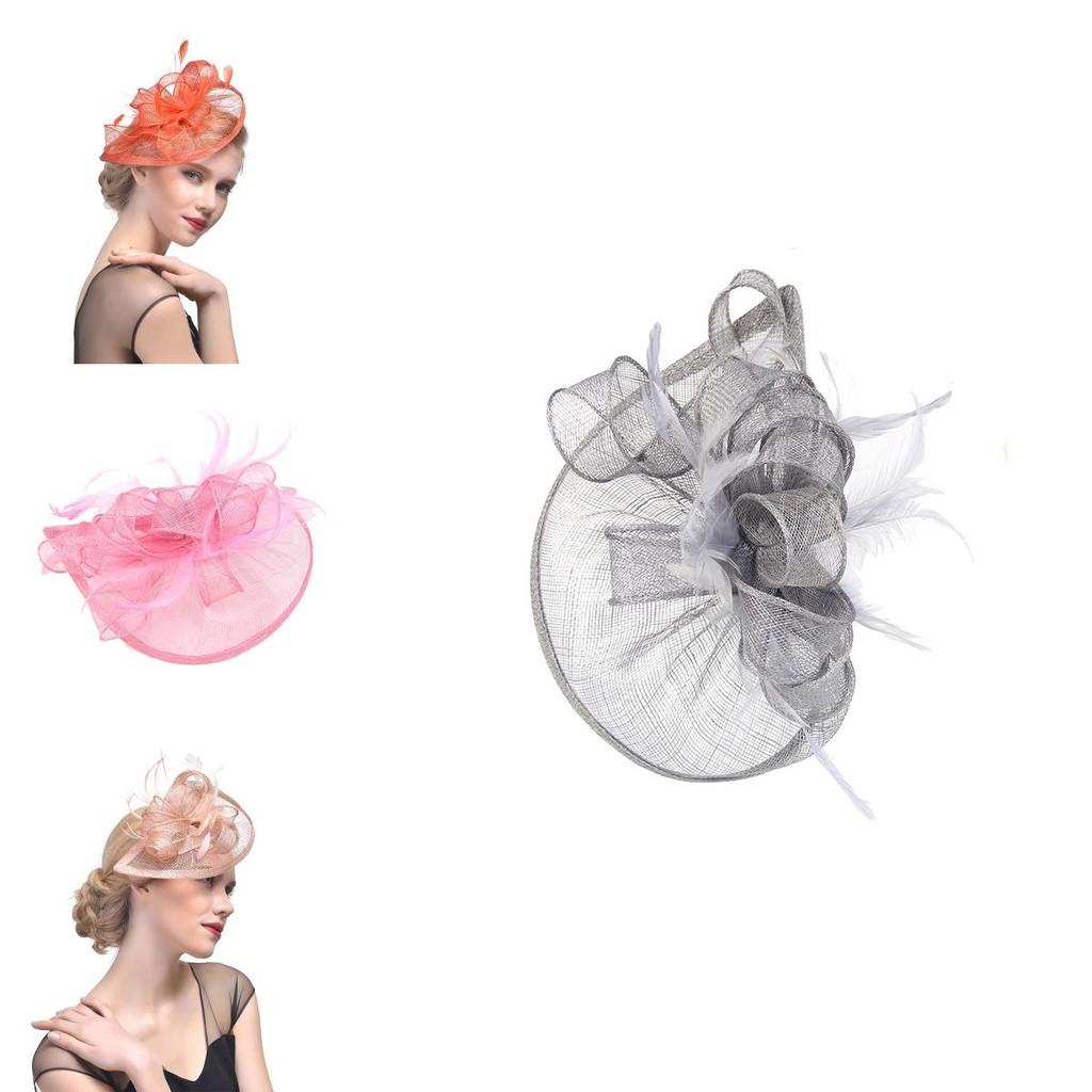 Ethereal Fairytale Silk Flower Feather Headpiece For Women