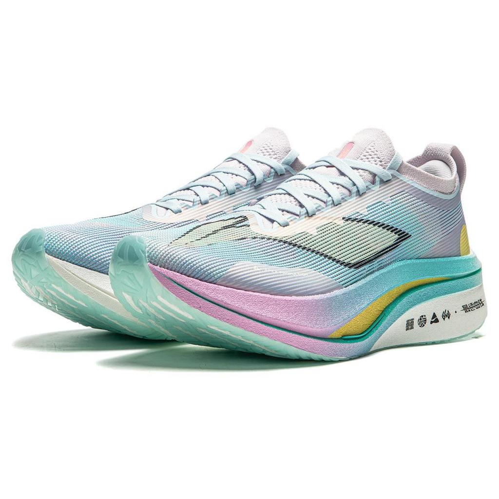 Li Ning Feidian 4 Elite Slip Resistant, Abrasion Resistant, Breathable Low top Casual Running Shoes Unisex Purple Cyan ARMU007-11