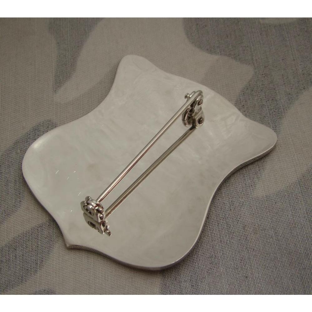 Metal Badge Boston Badge, Silver Solid Copper