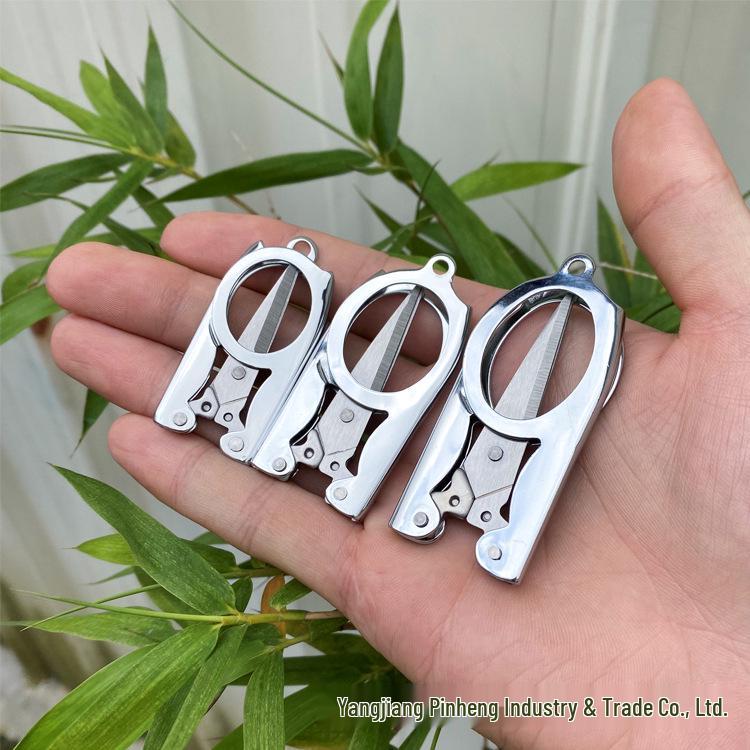 Pendant Stainless Steel Folding Mini Scissors - Portable Multifunctional Carry-on Household Tool