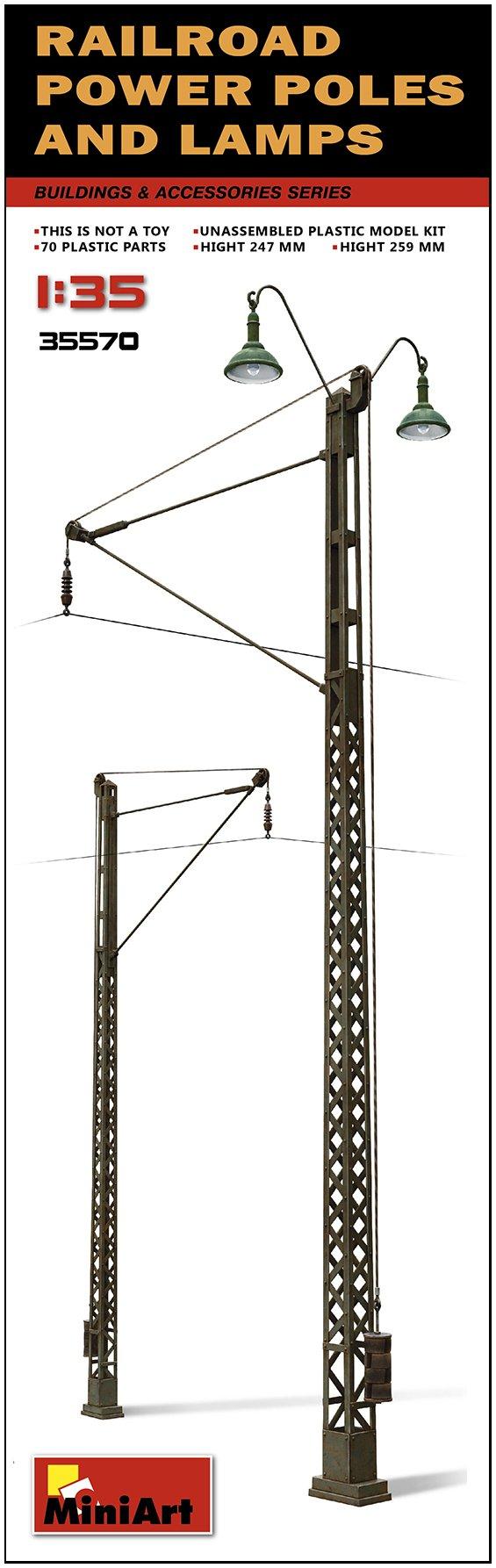 

Miniart Catenary Pole and Lamp Plastic Model MA35570 1/35