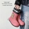 Botas de Lluvia Cálidas Antideslizantes con Puño para Niños y Mujeres, con Diseño de Capibara, para la Escuela y Uso Familiar
