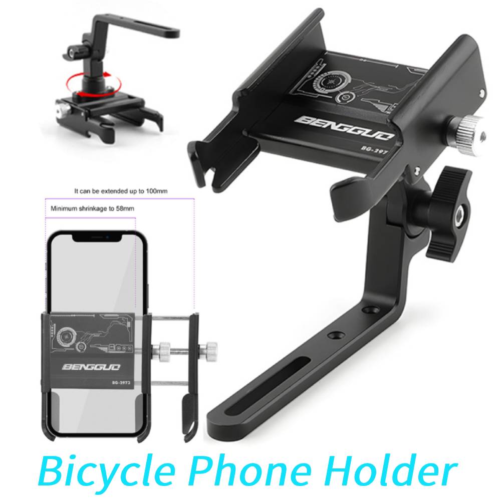 Bicycle Phone Holder Shockproof Bike Handlebar Phone Stand 360° Rotating Bicycle Navigation Phone Bracket Cycling Accessories