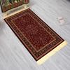 Islamic Prayer Rug Muslin Prayer Mat with Burgundy Vintage Tassel Worship Mat for Religious Rituals Lightweight Foldable