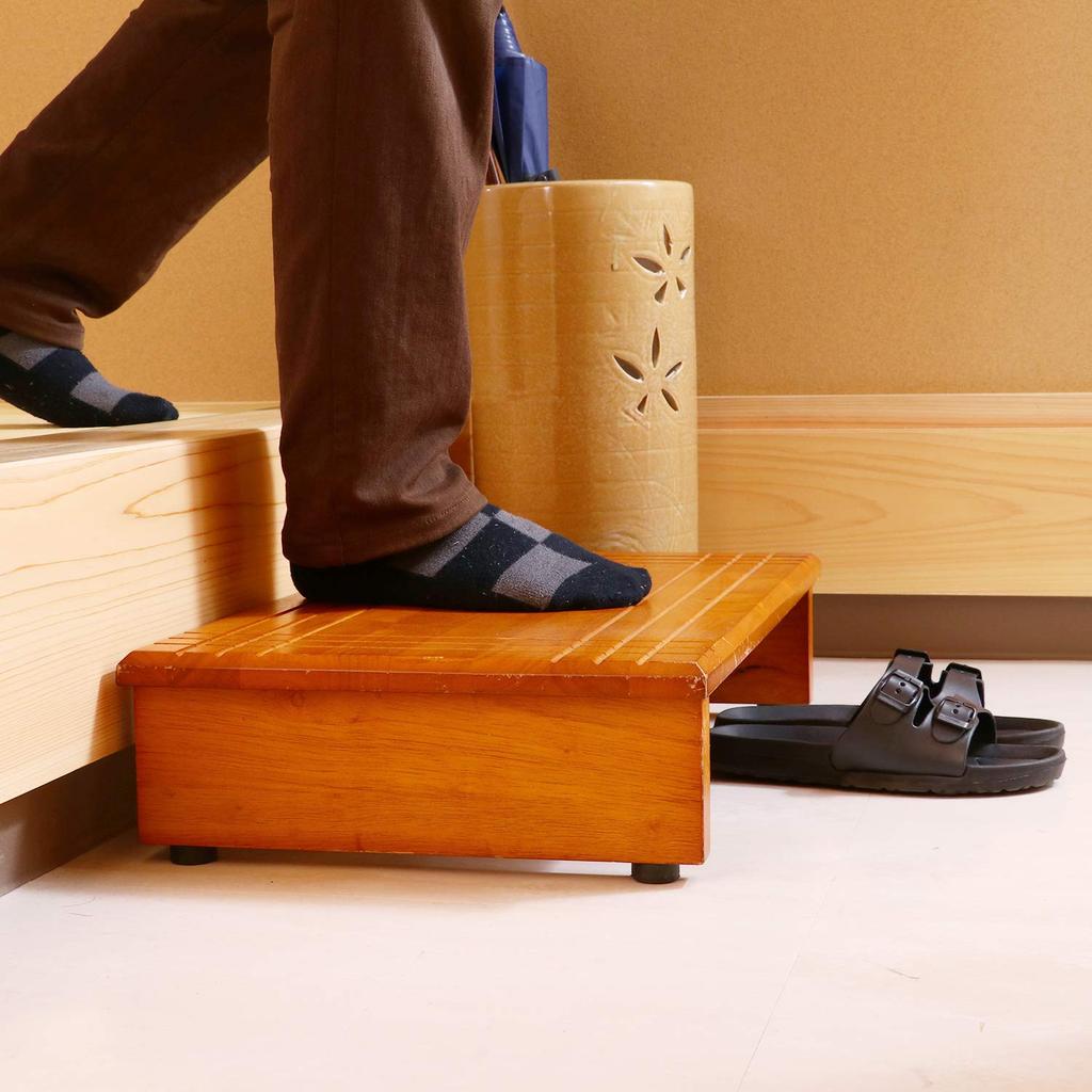 Fujiboeki Entryway Step, 60cm Wide, Natural Wood, 88989