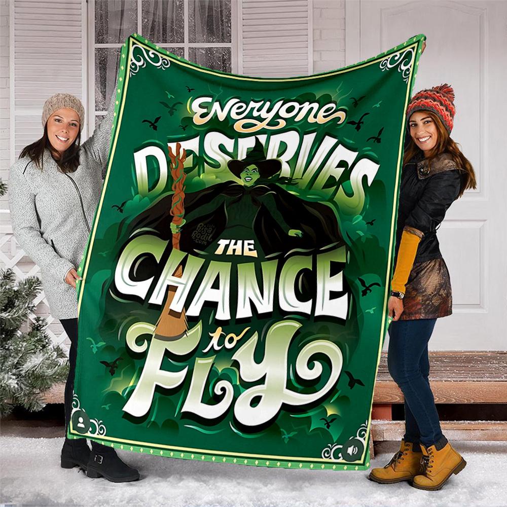 1pc Wicked Outdoor Flannel Throw Blanket Soft, Cozy, Warm All Season, Machine Washable,