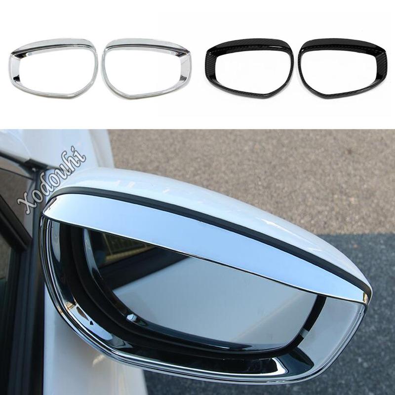 For Mazda 3 Mazda3 Axela M3 Rear View Side Glass Mirror Trim Frame Rain Shield Sun Visor Shade Hoods Eyebrow