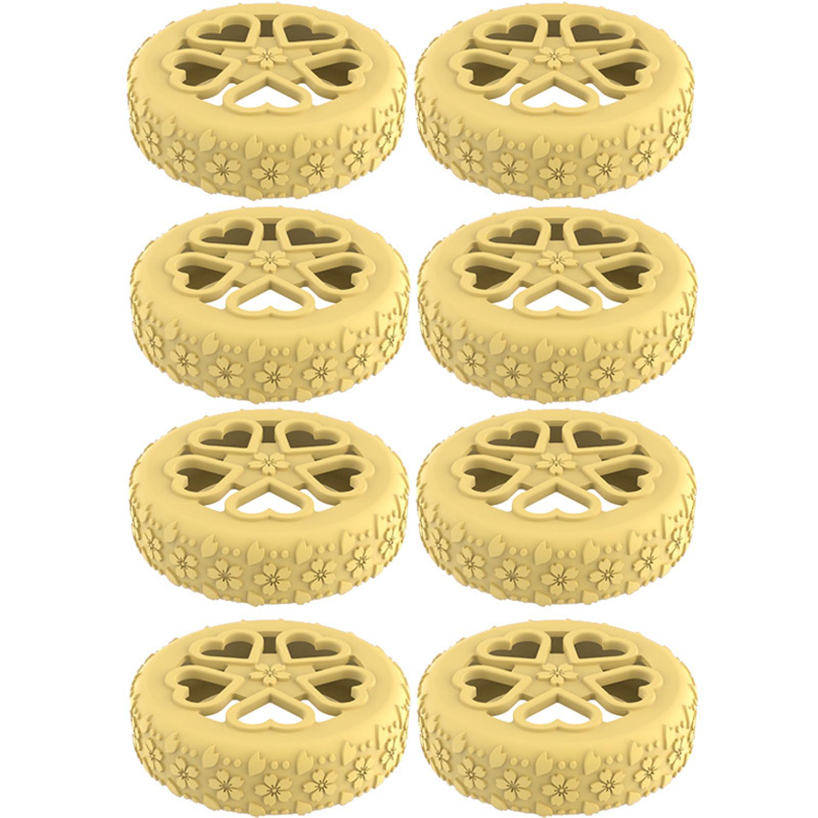 

8 шт. чехлы на колеса багажа силиконовые с цветочной текстурой снижают шум простая установка для защиты колес дорожного чемодана