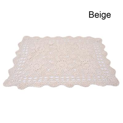 Hot New Tablecloth Table Cover Table Cloth 40x60cm Vintage Handicraft Handmade Hotel Lace Rectangle Beige Cafe