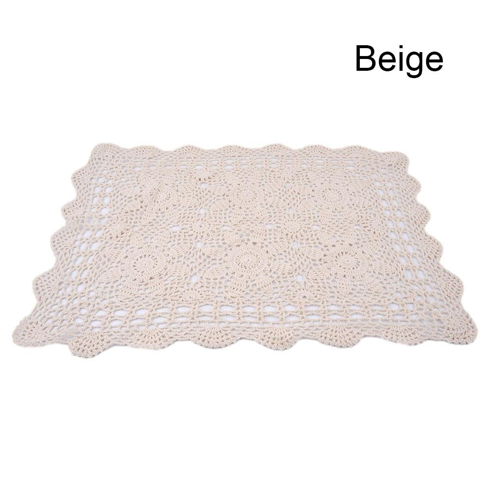 Hot New Practical Tablecloth Table Cover Handmade Hotel Lace Table Cloth 40x60cm Vintage Cafe Cotton Countryside