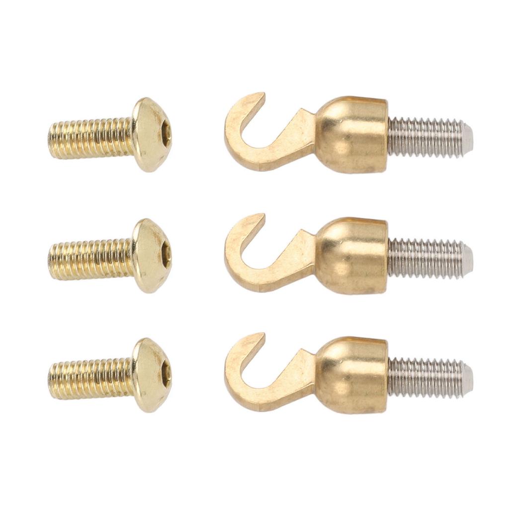3 Sets Clock Weight Shell Hook Set Brass Shell Open Hook and Bolt for Older Style Grandfather Or Grandmother Clock