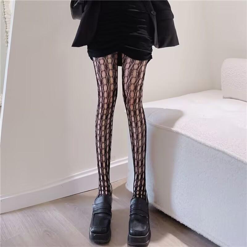 Slimming tights with retro patterns, versatile thin tights for hot girls