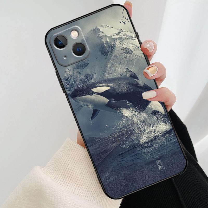 Killer Whale Orca Phone Case For iPhone 17 Pro Max 14 13 12 11 15 16 Pro Max mini 15 16 Plus 16e 17 Air Cover