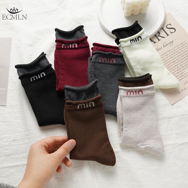 Angora Red Trendy Letter Women's Socks Mid-Tube Trendy Color Matching Socks