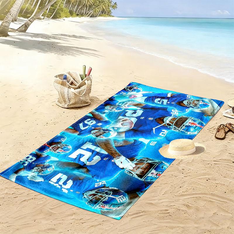 Giants Players Print Beach Towel, Large Soft Quick Dry Towel for Beach Camping Swimming