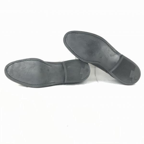 Vintage KING-SIZE SCHUHE Vollleder Narbenleder U-Spitze Dienstschuhe Größe 8D 25.5-26.0 Schwarz(GEBRAUCHT)