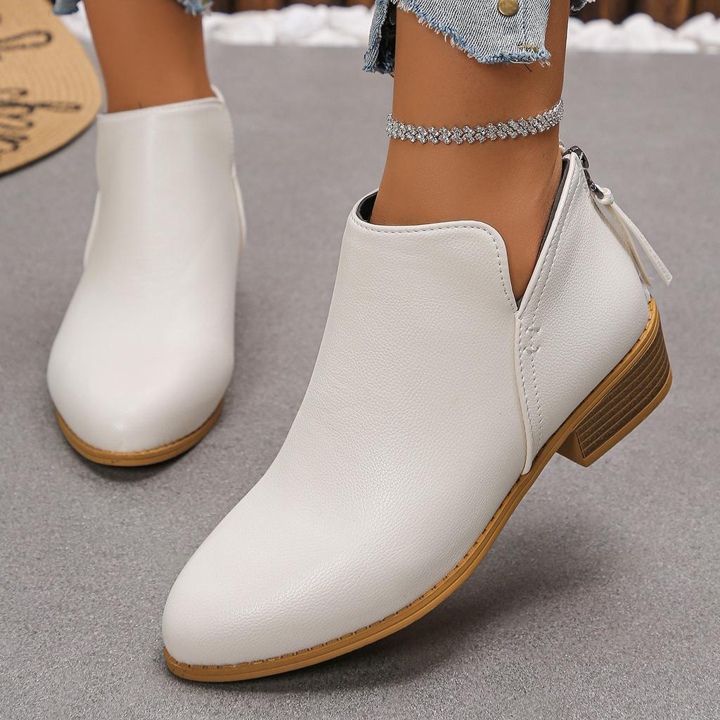Foreign Trade Large Size Women's Shoes 2025 Spring and Autumn Pointed Women's Boots Chelsea Boots Women's Martin Boots British Style Short 
