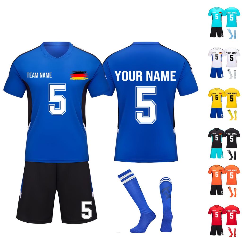 Personalised Shirts Kit Mens Girls With Name Number Custom Football Jerseys For Boys Training Suit