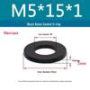 Schwarzer Nylon-Kunststoff Flache Unterlegscheibe Ring M2-M20