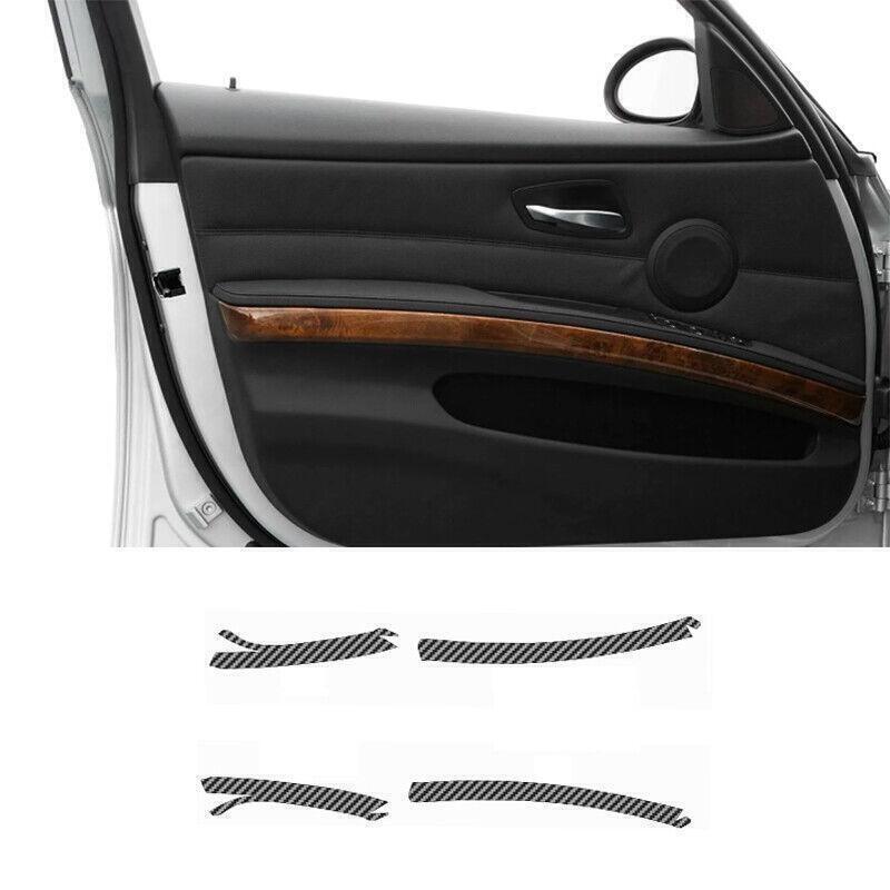 For BMW 3 Series E90 E92 E93 05~12 Panel Trim Interior Door Carbon Fiber Sticker