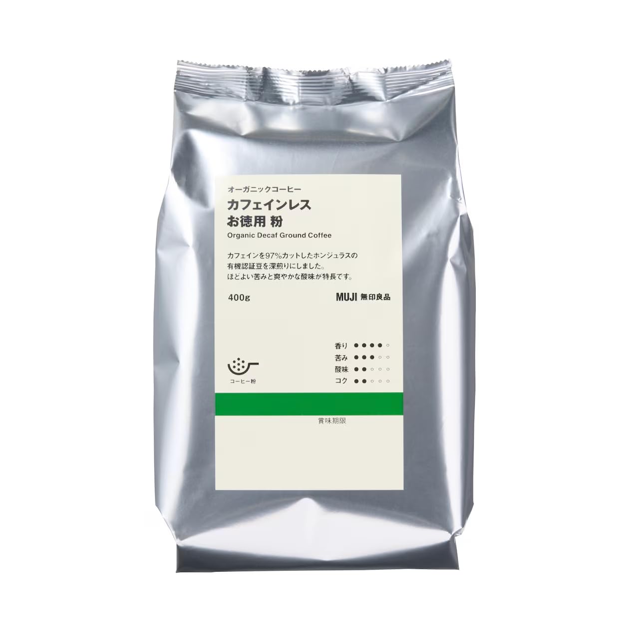 

MUJI Organic Decaffeinated Value 400g for Health Care Sold Coffee, Pack, Powder, (Filters Separately)