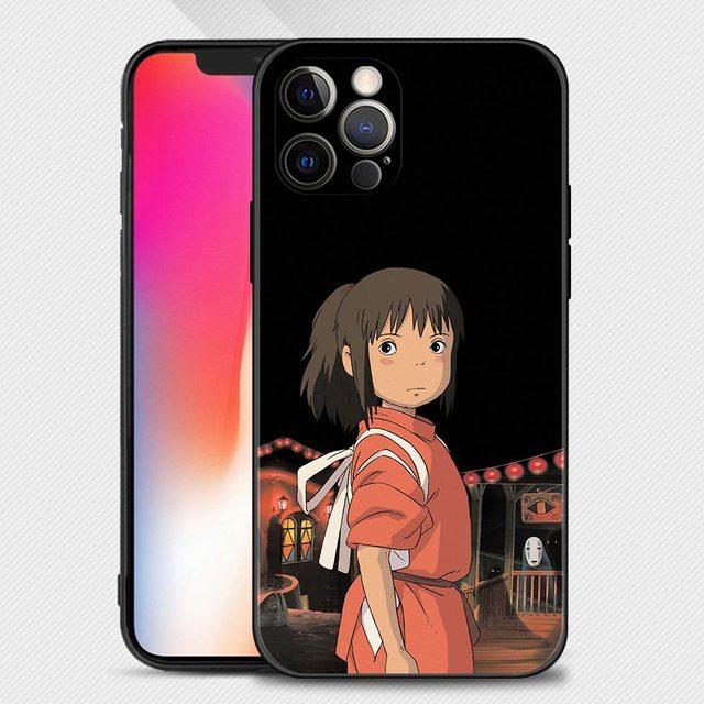 Capa de telefone para iPhone 14 13 12 11 Pro Max Mini Xs Max Xr X 7 8 Plus 6s Capa de silicone macia Fundas Anime A Viagem de Chihiro