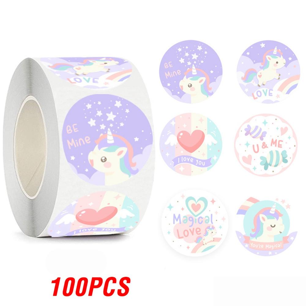 100-500pcs Cute Bear Thank You Sticker Children Sealing Labels Sticker for Gift Envelope Kid Gift Packaging Decorative Stickers