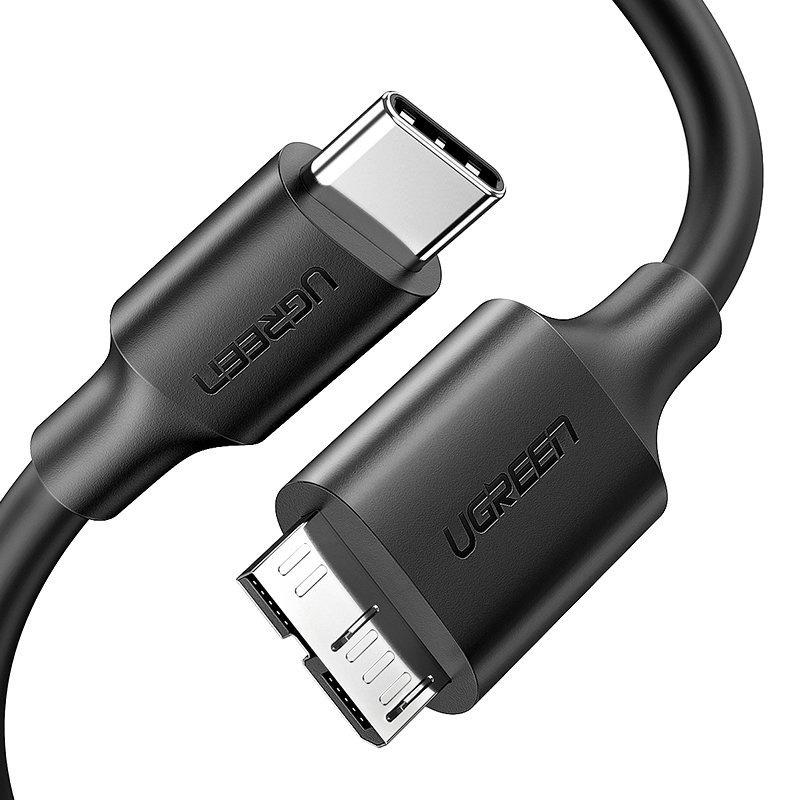 Ugreen 1m USB-C To Micro USB-B 3.0 High-Speed Data Transfer Cable, Model US312 20103 - Black